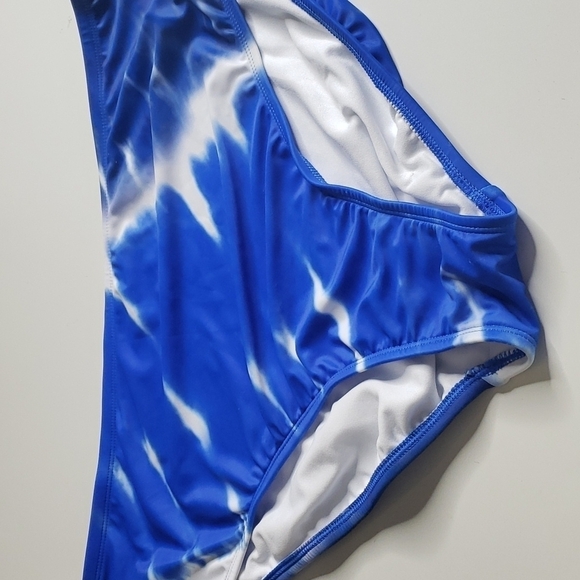 Deep Blue Tie Dye Swim Bottom - Picture 1 of 8